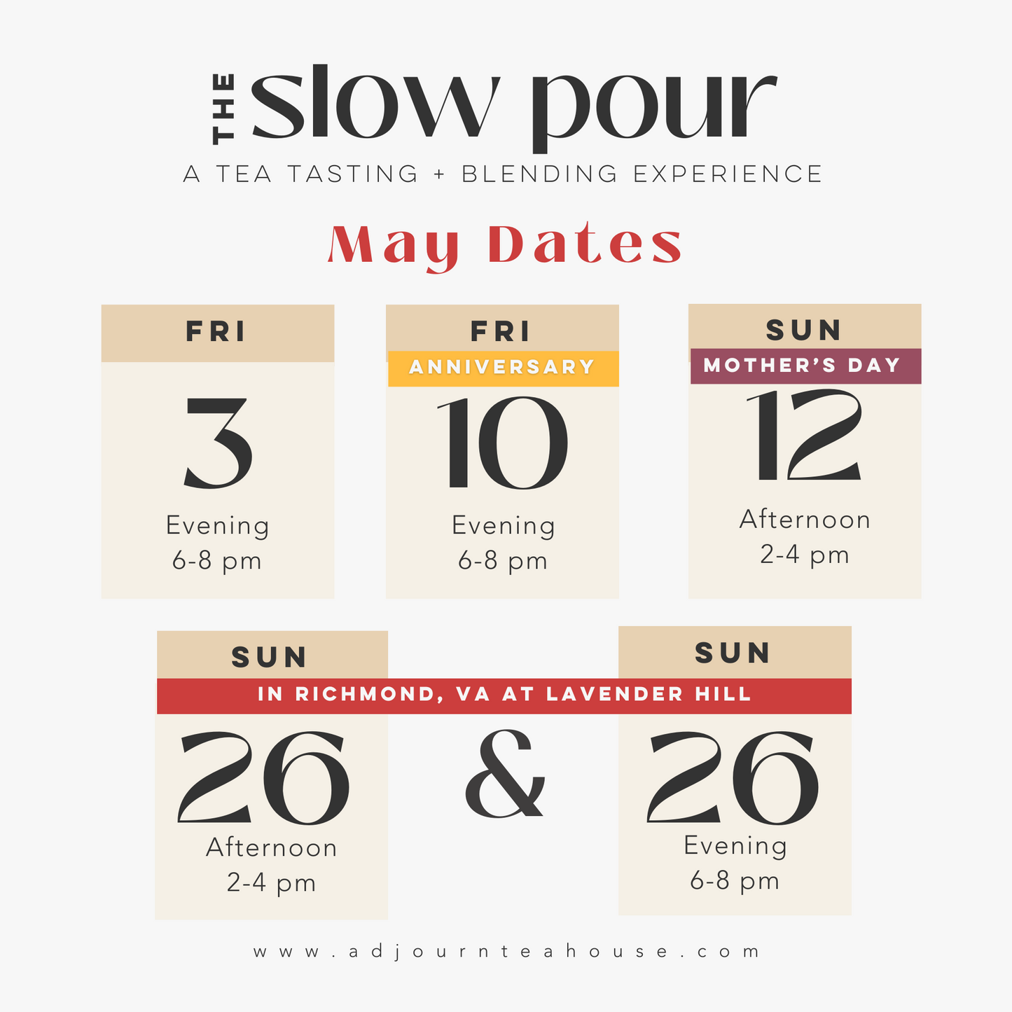 May Slow Pour Experience