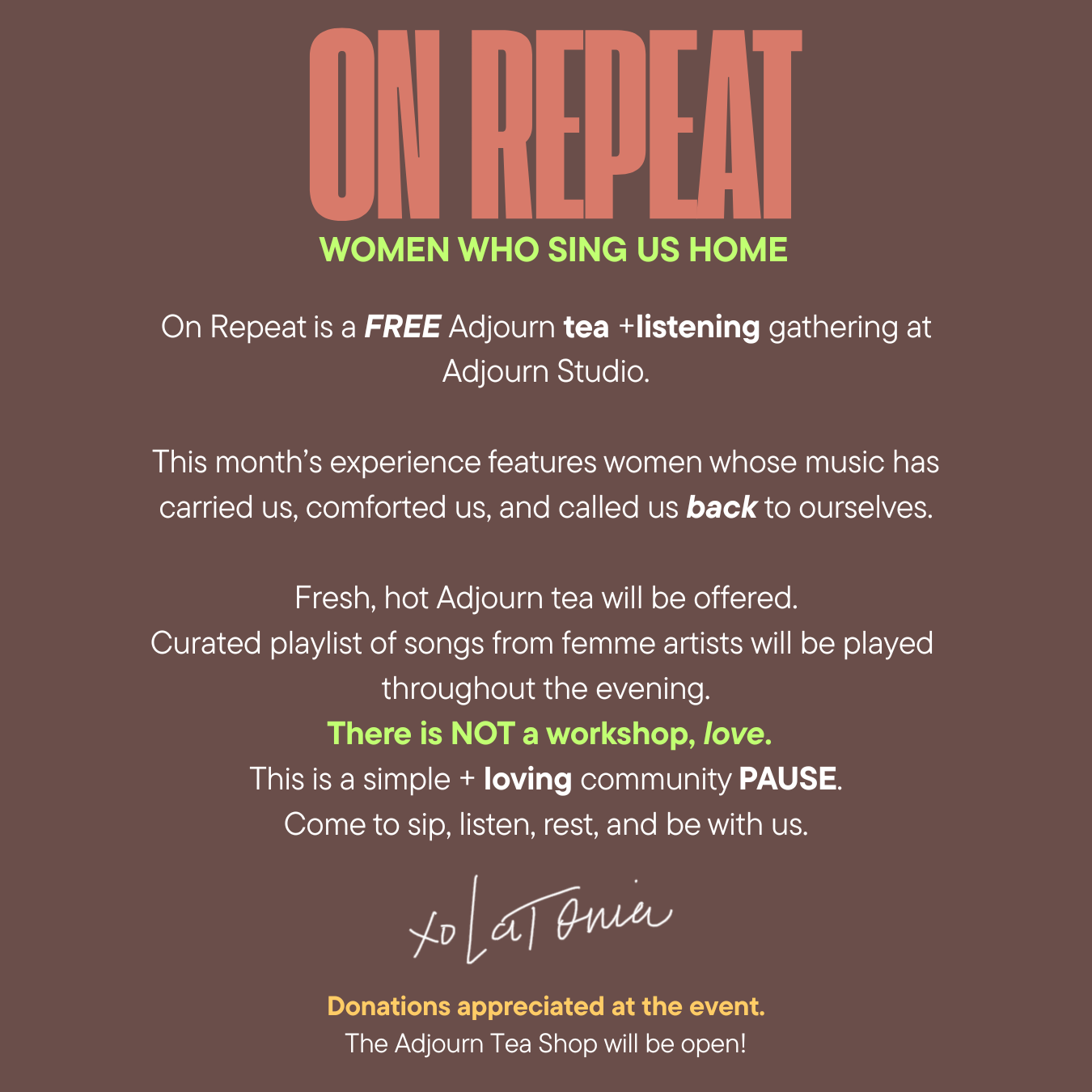 On Repeat: Women Who Sing Us Home