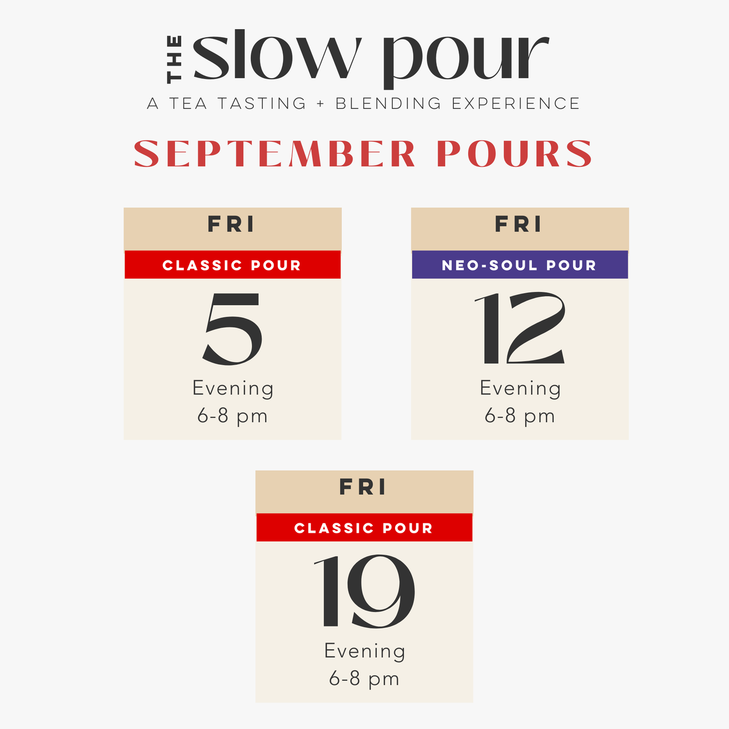 September Tea Experiences