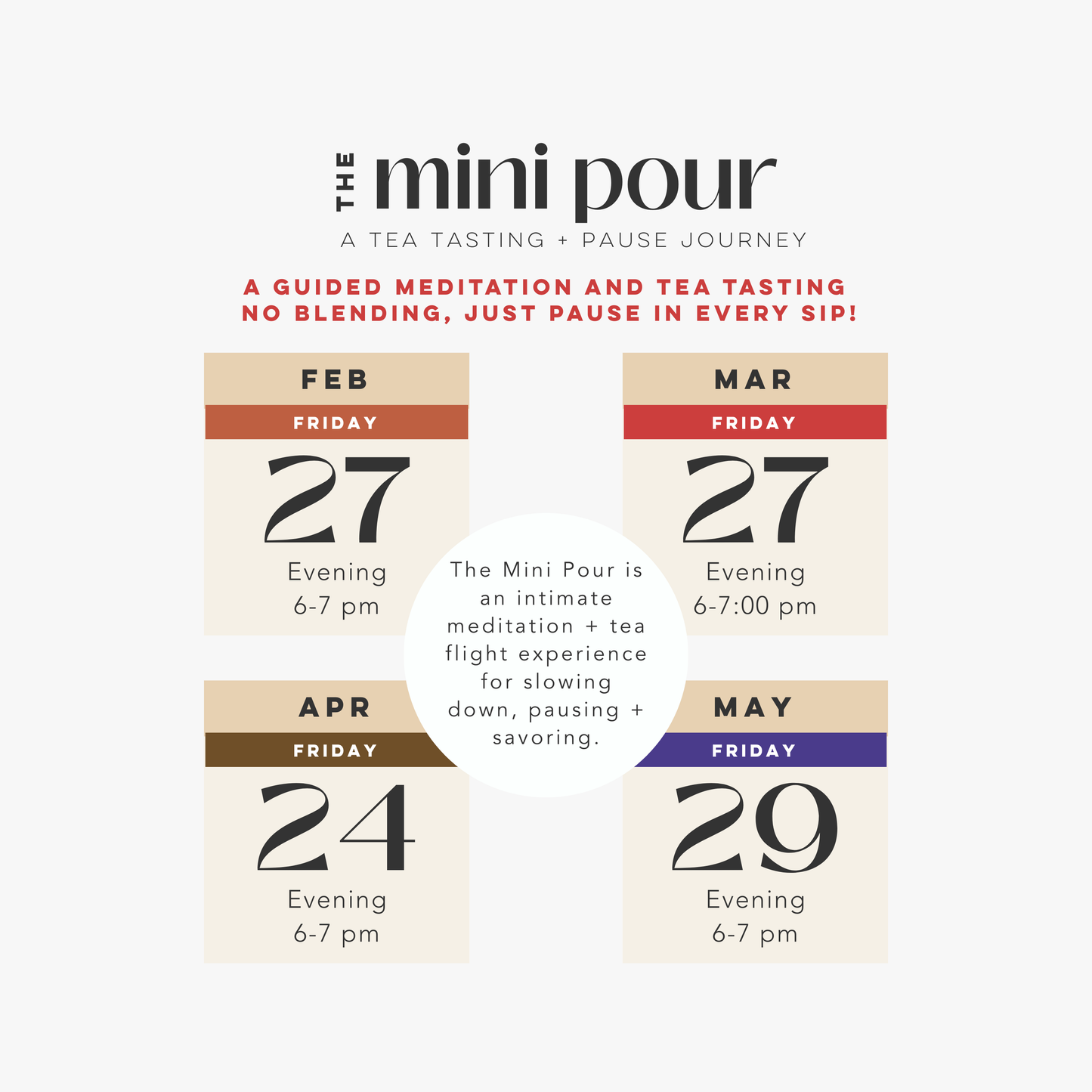 Mini Pour Tea Tasting Experience